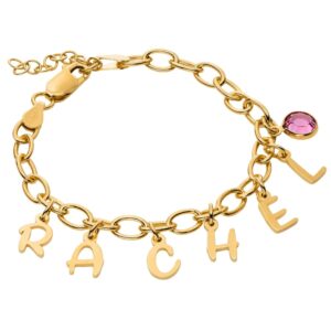 Bracelet Pendentif Lettre Personnalisable