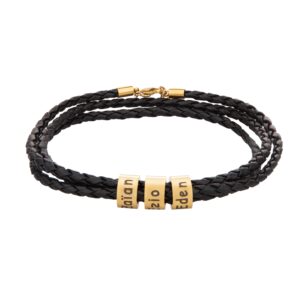 Bracelet en Cuir Tressé pour Homme – Personnalisable