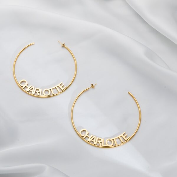 Boucles d'oreilles Créoles Ouvertes Personnalisable – Image 5