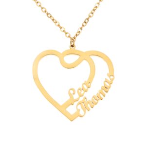 collier coeur arabesque 2 Prénoms