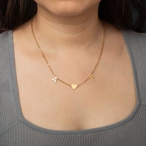 Collier avec 2 Initiales Or