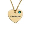 Pendentif Coeur Personnalisé avec Pierre de Naissance