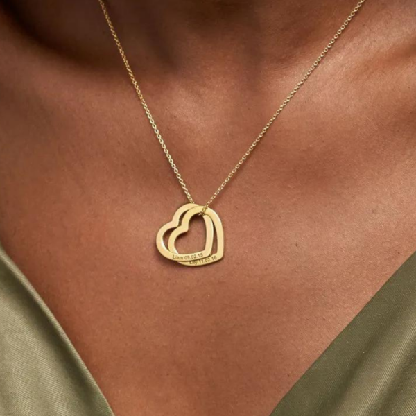 Collier Coeurs Entrelacés Personnalisés – Image 4