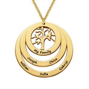 Collier Arbre de Famille en Cercle