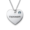 Pendentif Coeur Personnalisé avec Pierre de Naissance – Image 3