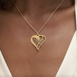 Collier Double Coeur Personnalisé