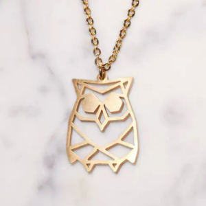 Collier Origami Hibou